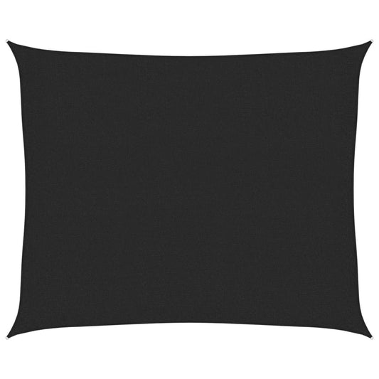 vidaXL Sunshade Sail 160 g/m² Black 2.5x3 m HDPE