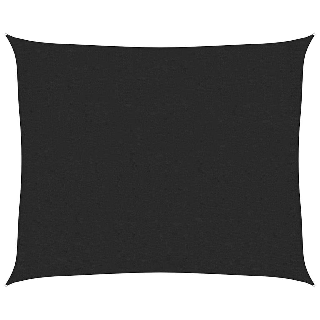 vidaXL Sunshade Sail 160 g/m² Black 2.5x3 m HDPE