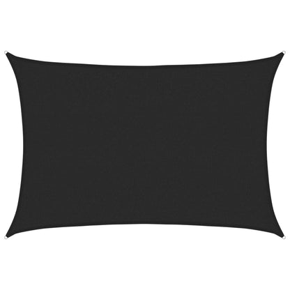 vidaXL Sunshade Sail 160 g/m² Black 2.5x3.5 m HDPE