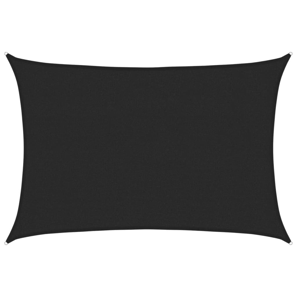 vidaXL Sunshade Sail 160 g/m² Black 2.5x4 m HDPE