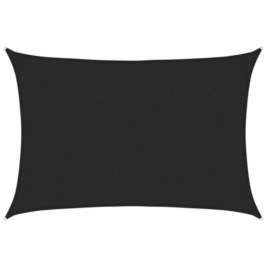vidaXL Sunshade Sail 160 g/m² Black 2.5x4 m HDPE