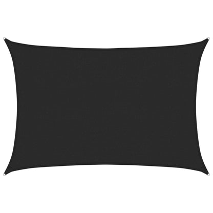 vidaXL Sunshade Sail 160 g/m² Black 3x4.5 m HDPE