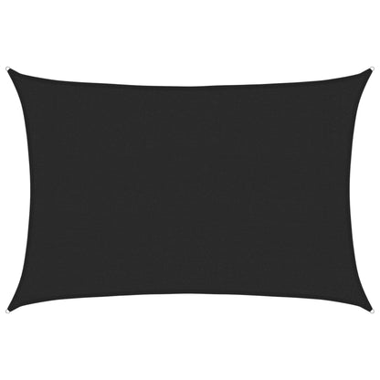 vidaXL Sunshade Sail 160 g/m² Black 3x5 m HDPE