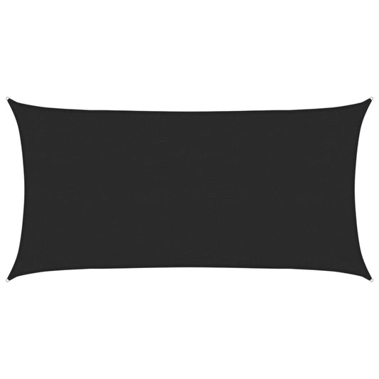 vidaXL Sunshade Sail 160 g/m² Black 3x6 m HDPE