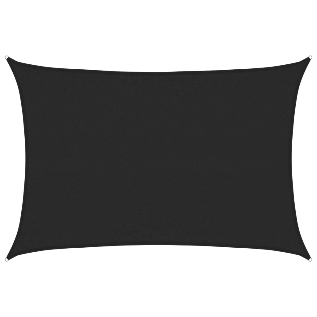 vidaXL Sunshade Sail 160 g/m² Black 3.5x4.5 m HDPE
