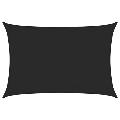 vidaXL Sunshade Sail 160 g/m² Black 3.5x5 m HDPE