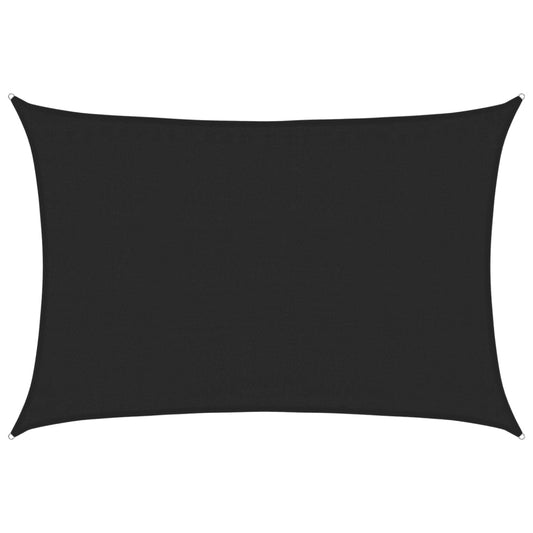 vidaXL Sunshade Sail 160 g/m² Black 3.5x5 m HDPE