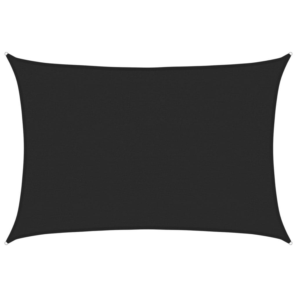 vidaXL Sunshade Sail 160 g/m² Black 4x5 m HDPE
