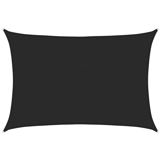 vidaXL Sunshade Sail 160 g/m² Black 4x5 m HDPE