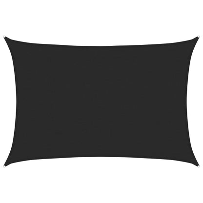vidaXL Sunshade Sail 160 g/m² Black 4x6 m HDPE