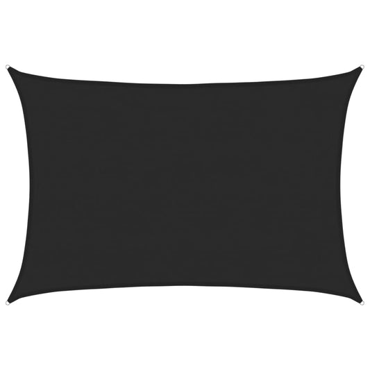 vidaXL Sunshade Sail 160 g/m² Black 5x6 m HDPE