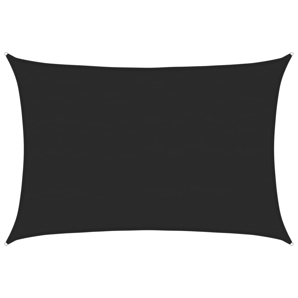 vidaXL Sunshade Sail 160 g/m² Black 5x7 m HDPE