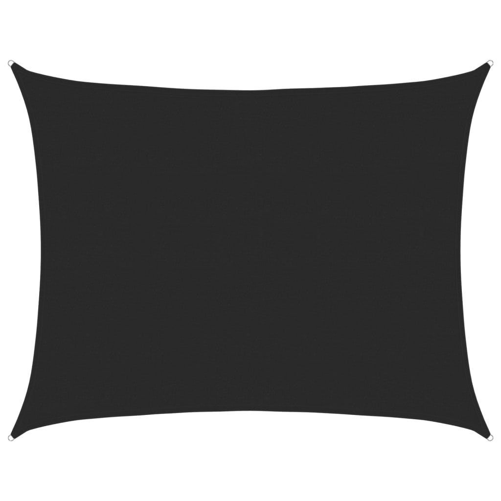 vidaXL Sunshade Sail 160 g/m² Black 6x7 m HDPE