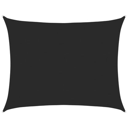 vidaXL Sunshade Sail 160 g/m² Black 6x7 m HDPE
