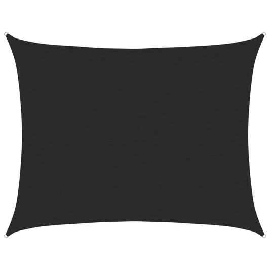 vidaXL Sunshade Sail 160 g/m² Black 6x7 m HDPE