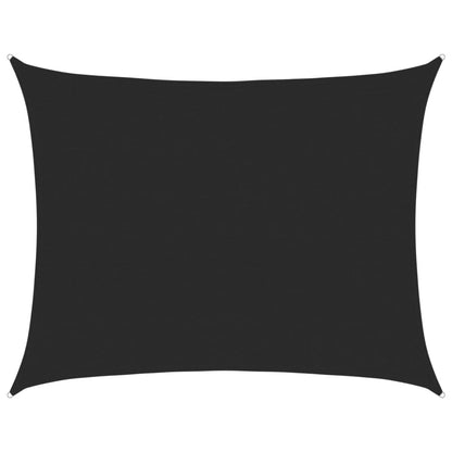 vidaXL Sunshade Sail 160 g/m² Rectangular Black 6x8 m HDPE
