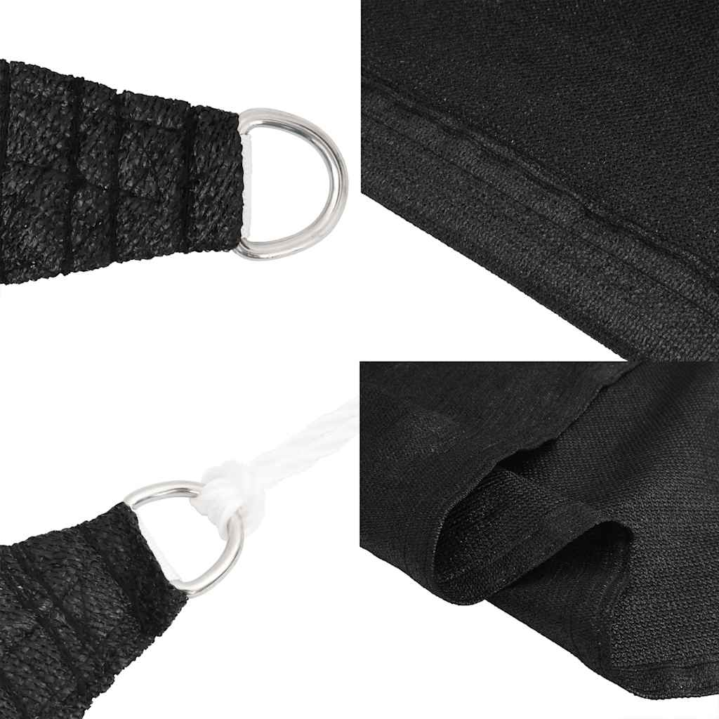 vidaXL Sunshade Sail 160 g/m² Triangular Black 3x4x4 m HDPE