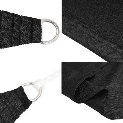 vidaXL Sunshade Sail 160 g/m² Triangular Black 3x4x4 m HDPE