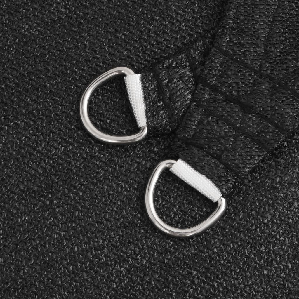 vidaXL Sunshade Sail 160 g/m² Black 4x5x5 m HDPE