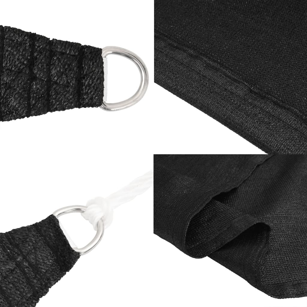 vidaXL Sunshade Sail 160 g/m² Black 4x5x5 m HDPE
