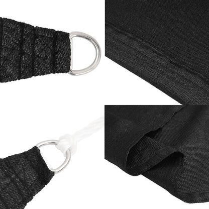 vidaXL Sunshade Sail 160 g/m² Black 4x5x5 m HDPE