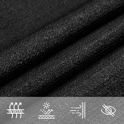 vidaXL Sunshade Sail 160 g/m² Black 4x5x5 m HDPE