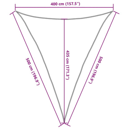 vidaXL Sunshade Sail 160 g/m² Black 4x5x5 m HDPE