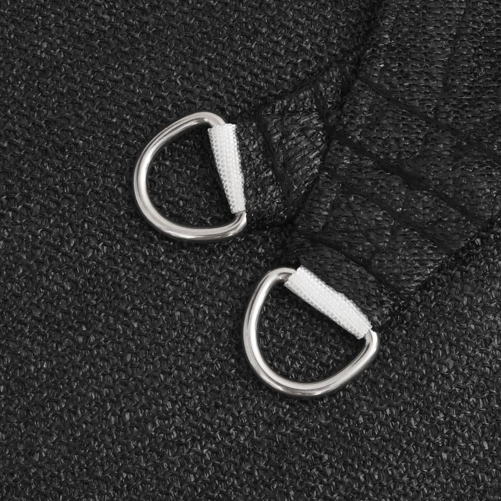 vidaXL Sunshade Sail 160 g/m² Black 5x5x5 m HDPE