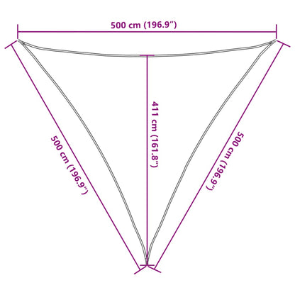 vidaXL Sunshade Sail 160 g/m² Black 5x5x5 m HDPE