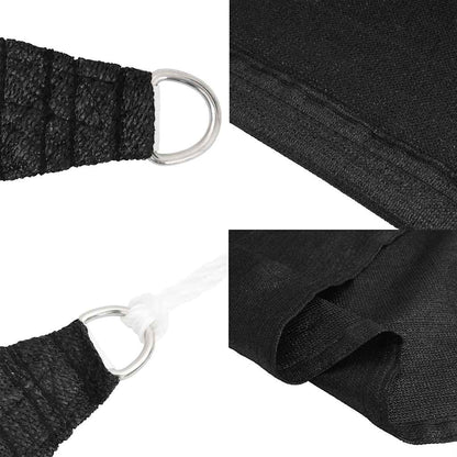 vidaXL Sunshade Sail 160 g/m² Triangular Black 5x7x7 m HDPE