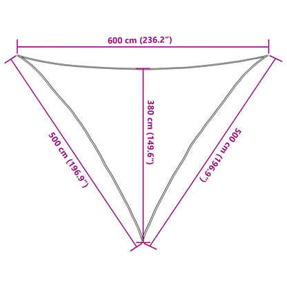 vidaXL Sunshade Sail 160 g/m² Black 5x5x6 m HDPE