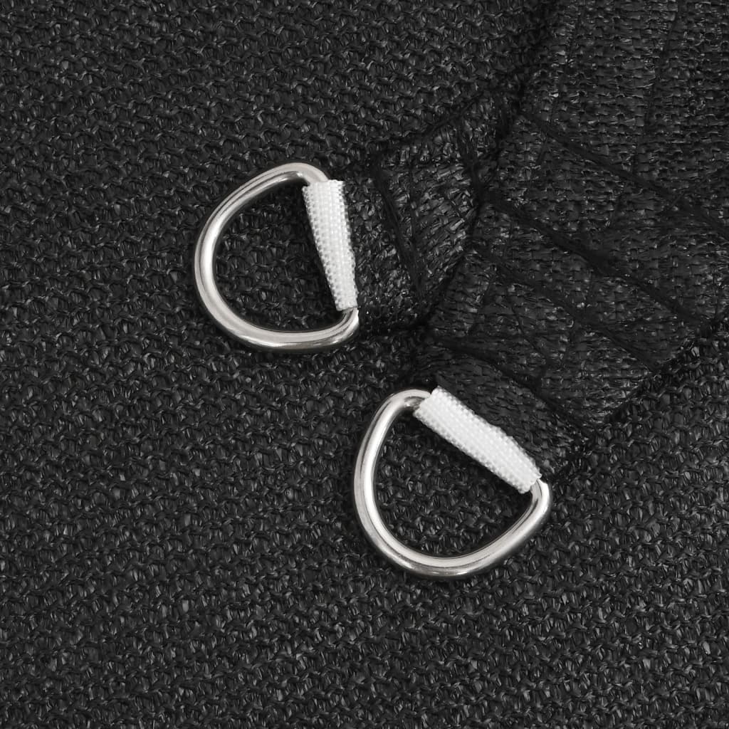 vidaXL Sunshade Sail 160 g/m² Black 4x5x6.8 m HDPE