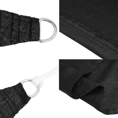 vidaXL Sunshade Sail 160 g/m² Black 6x6x6 m HDPE