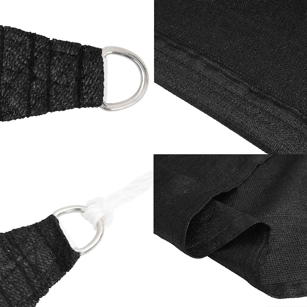 vidaXL Sunshade Sail 160 g/m² Trapezium Black 4/5x4 m HDPE