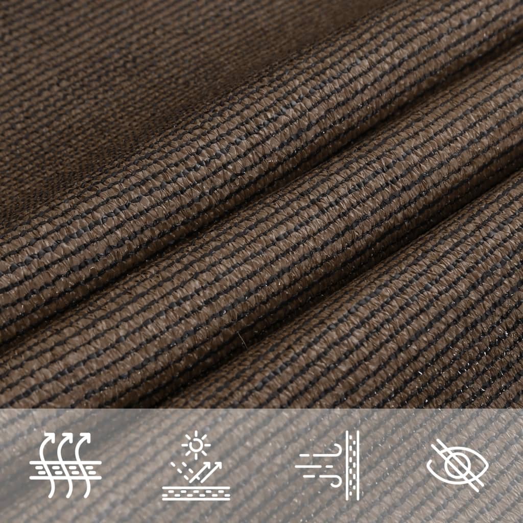 vidaXL Sunshade Sail 160 g/m² Brown 2.5x2.5 m HDPE