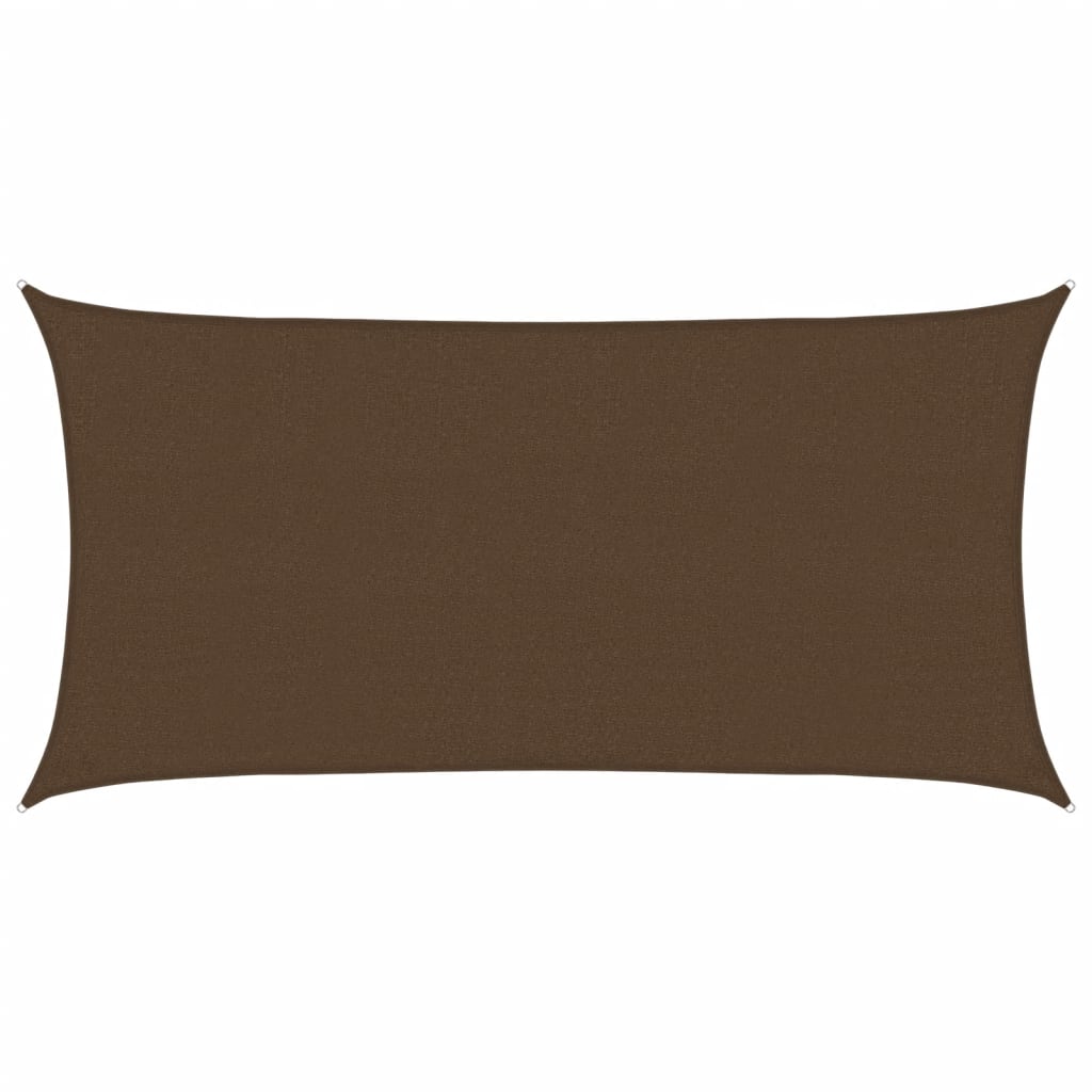 vidaXL Sunshade Sail 160 g/m² Brown 2x3.5 m HDPE