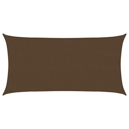 vidaXL Sunshade Sail 160 g/m² Brown 2x4 m HDPE