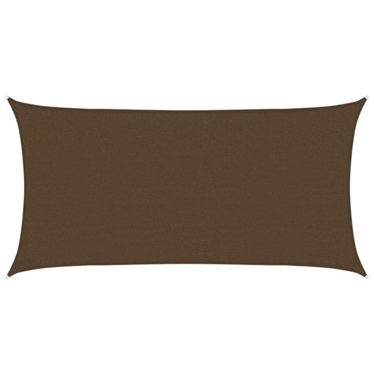 vidaXL Sunshade Sail 160 g/m² Brown 2x4 m HDPE