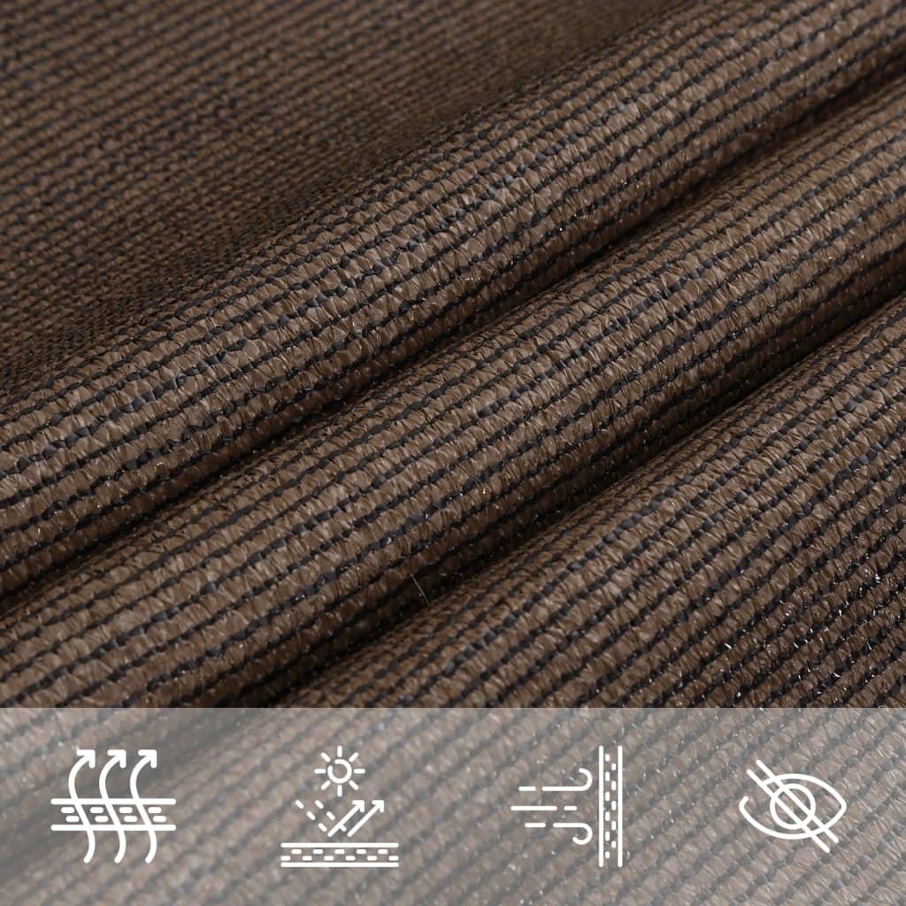 vidaXL Sunshade Sail 160 g/m² Brown 2.5x3 m HDPE