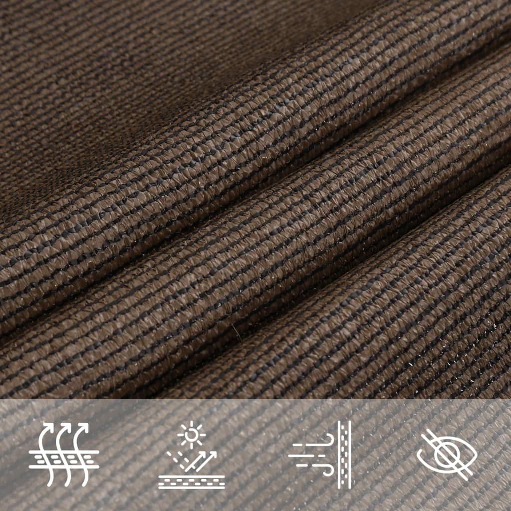 vidaXL Sunshade Sail 160 g/m² Brown 2.5x4 m HDPE
