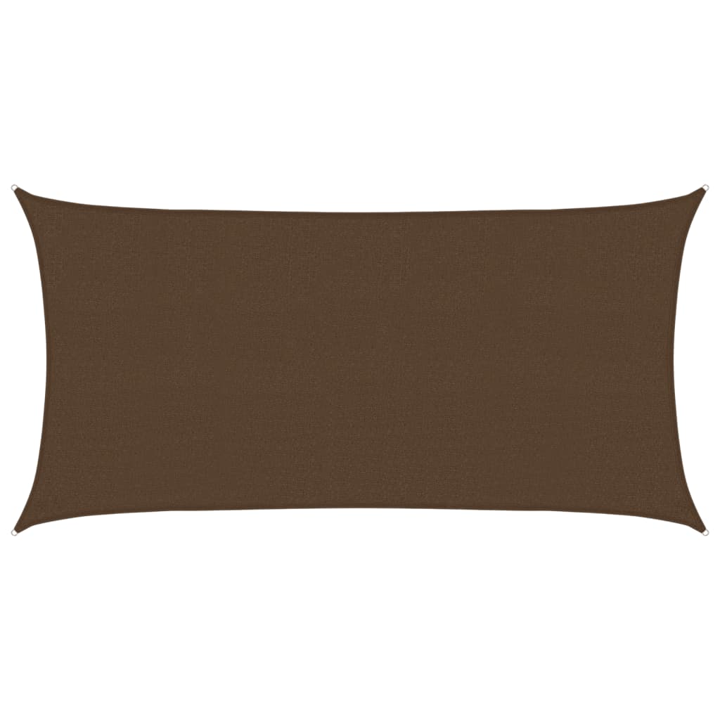 vidaXL Sunshade Sail 160 g/m² Brown 2.5x4.5 m HDPE