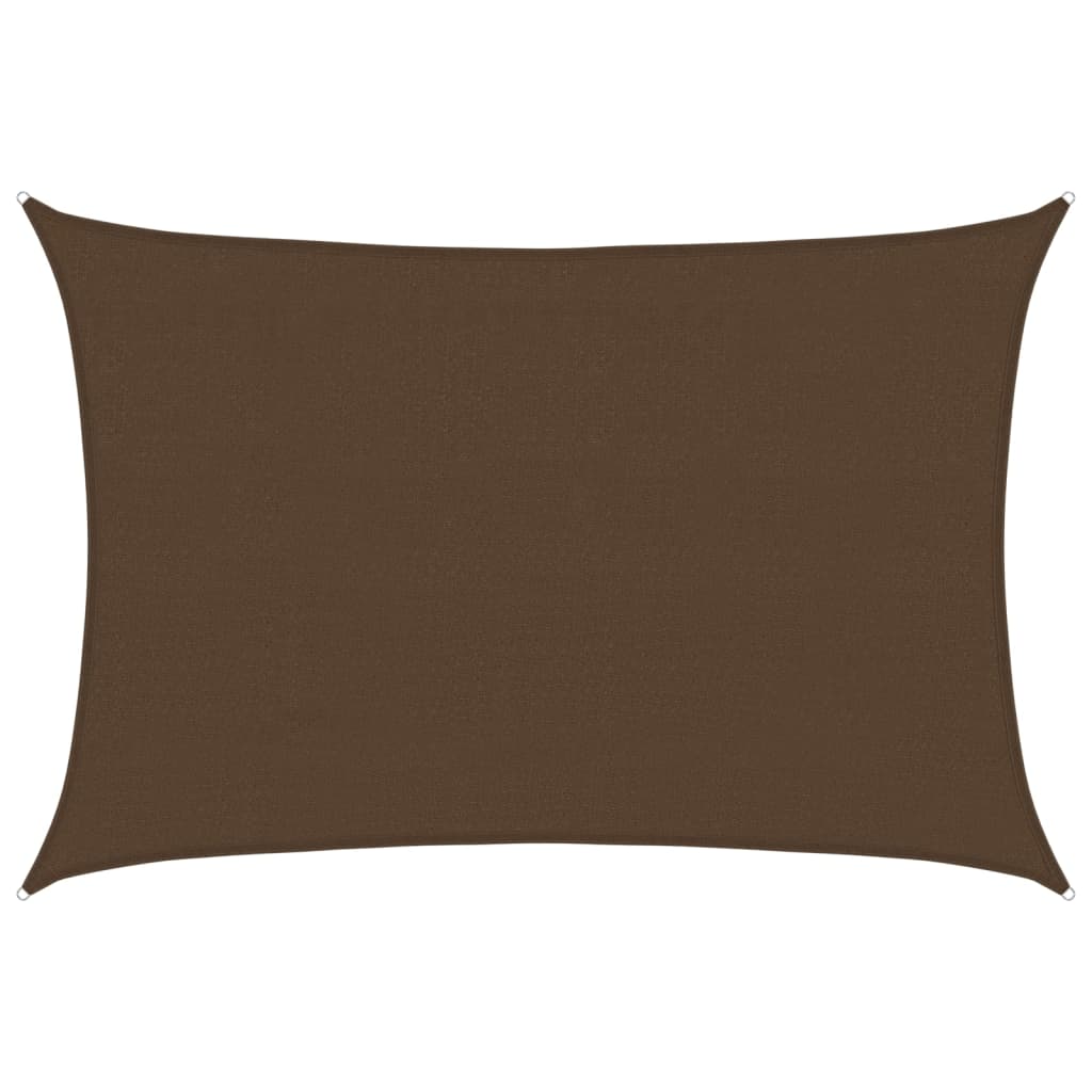 vidaXL Sunshade Sail 160 g/m² Brown 4x6 m HDPE