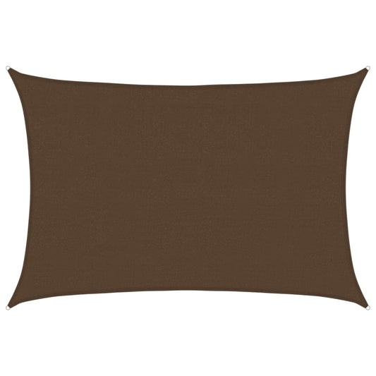 vidaXL Sunshade Sail 160 g/m² Brown 4x6 m HDPE