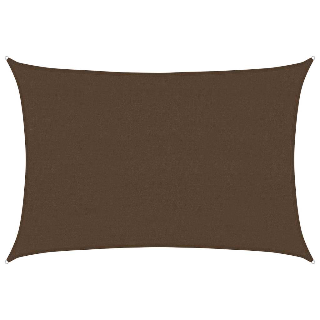 vidaXL Sunshade Sail 160 g/m² Brown 4x6 m HDPE