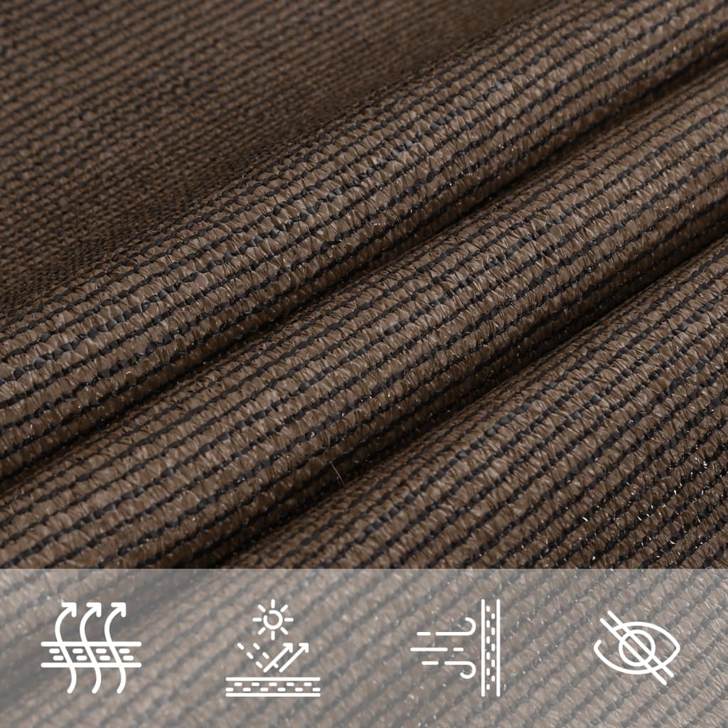 vidaXL Sunshade Sail 160 g/m² Brown 4x6 m HDPE