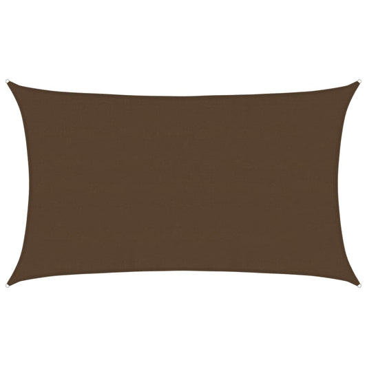 vidaXL Sunshade Sail 160 g/m² Brown 5x8 m HDPE