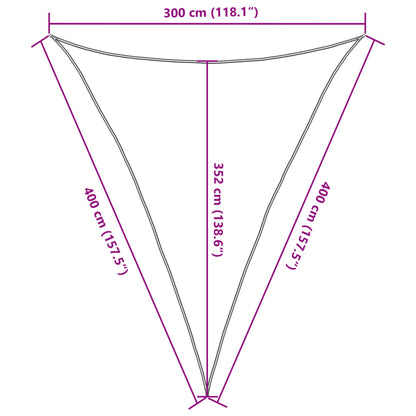 vidaXL Sunshade Sail 160 g/m² Brown 3x4x4 m HDPE