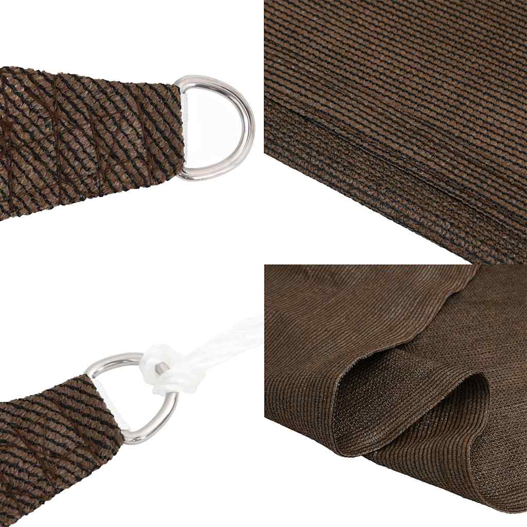 vidaXL Sunshade Sail 160 g/m² Brown 4x4x5.8 m HDPE