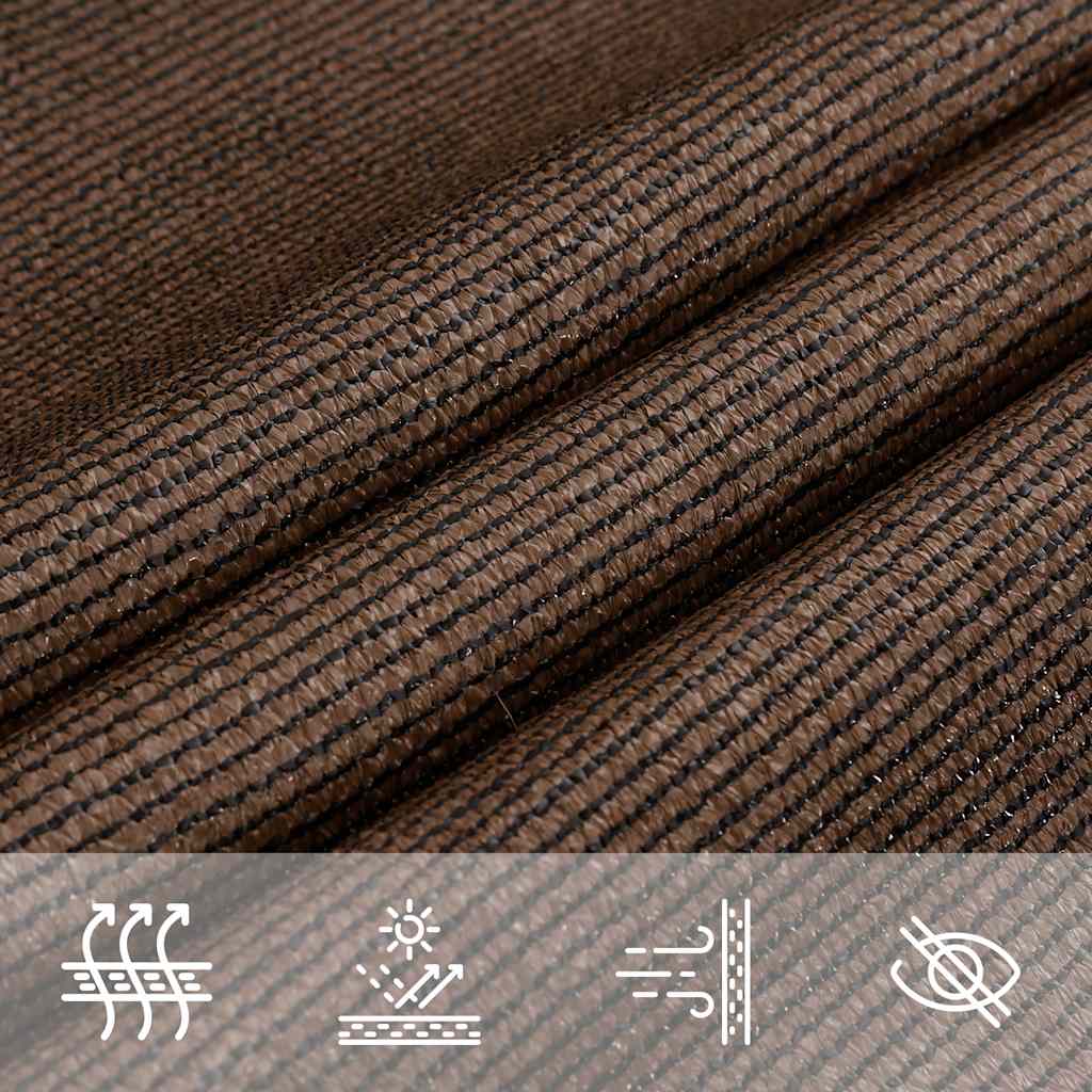 vidaXL Sunshade Sail 160 g/m² Trapezium Brown 4/5x4 m HDPE