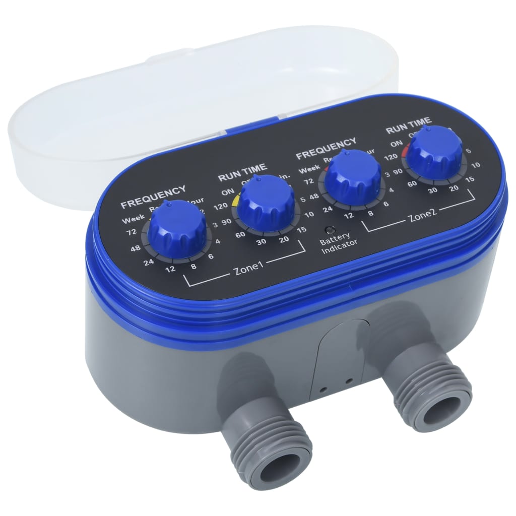 147889 vidaXL Double Outlet Water Timer with Ball Valves
